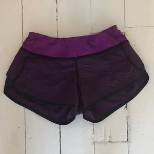 Purple Lululemon shorts